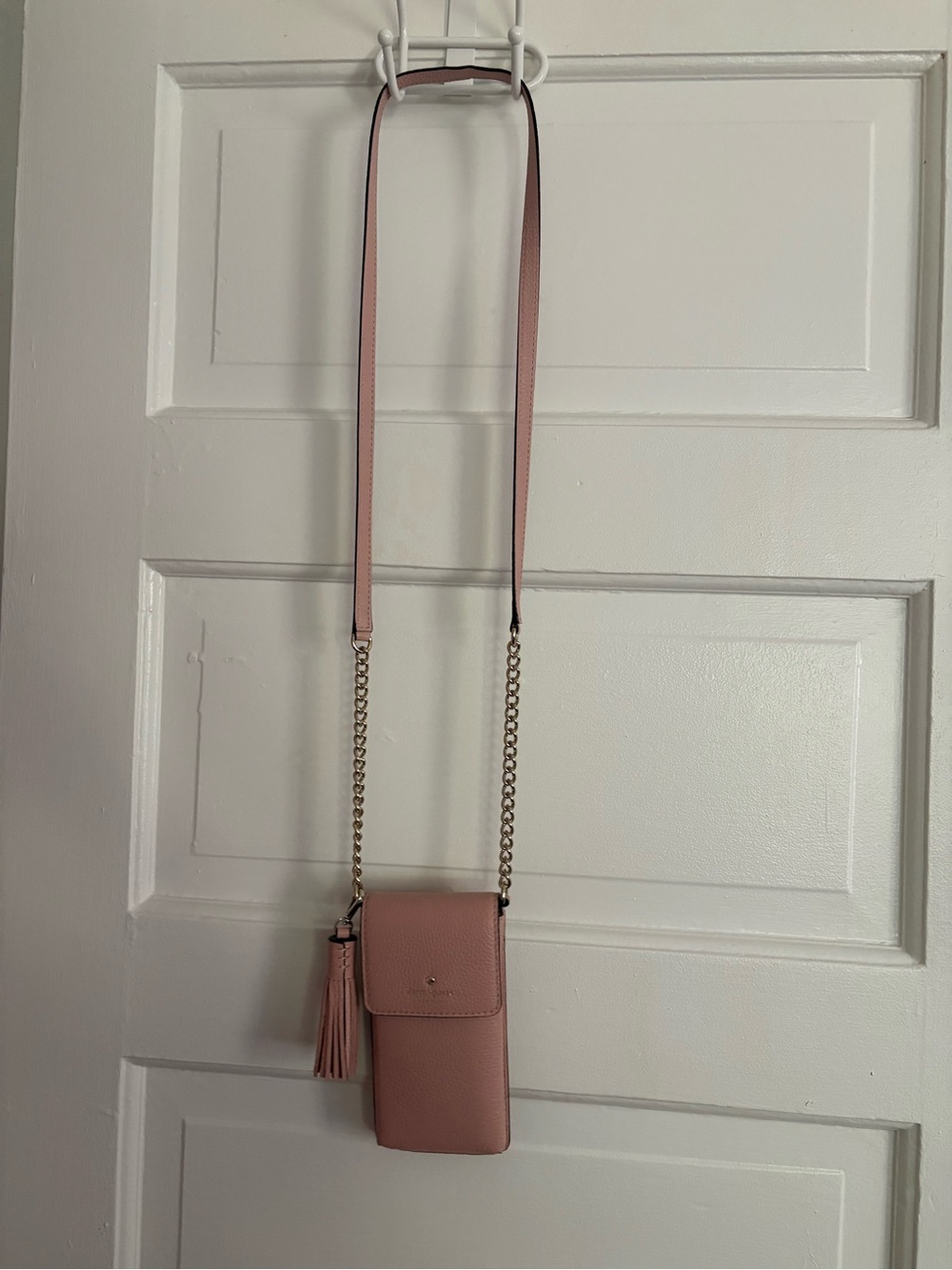 Kate Spade Pink Crossbody Phone Bag with Tassel